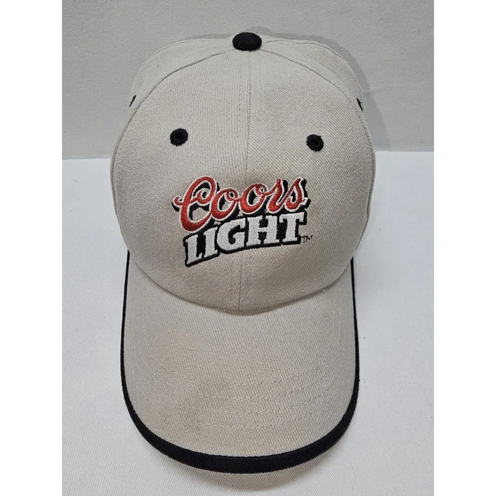 Vintage Coors Light Sterling Marlin 40 Hat NASCAR Racing Team Falcon Cap Tan